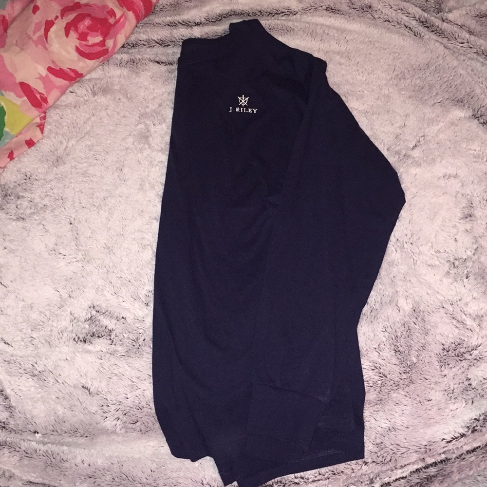 Navy J. Riley long sleeve nautical shirt.